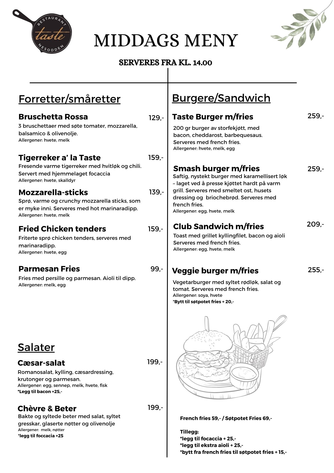 sommer meny 2 taste